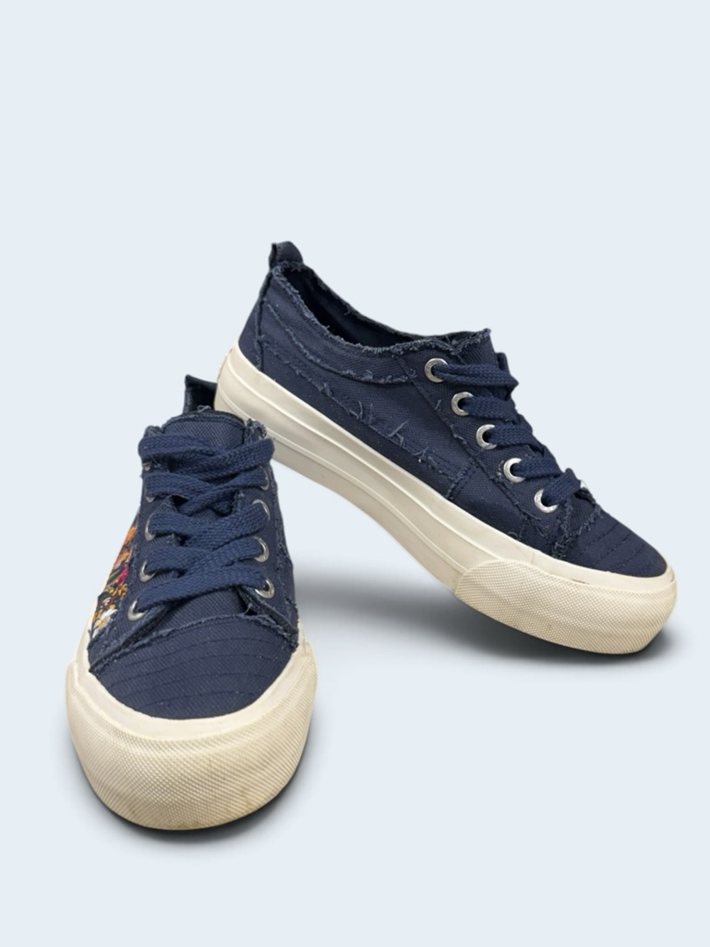 Blowfish Malibu Platform Sneakers - Sadie-Sun- embroiderer flowers size 7.5 - Picture 4 of 9